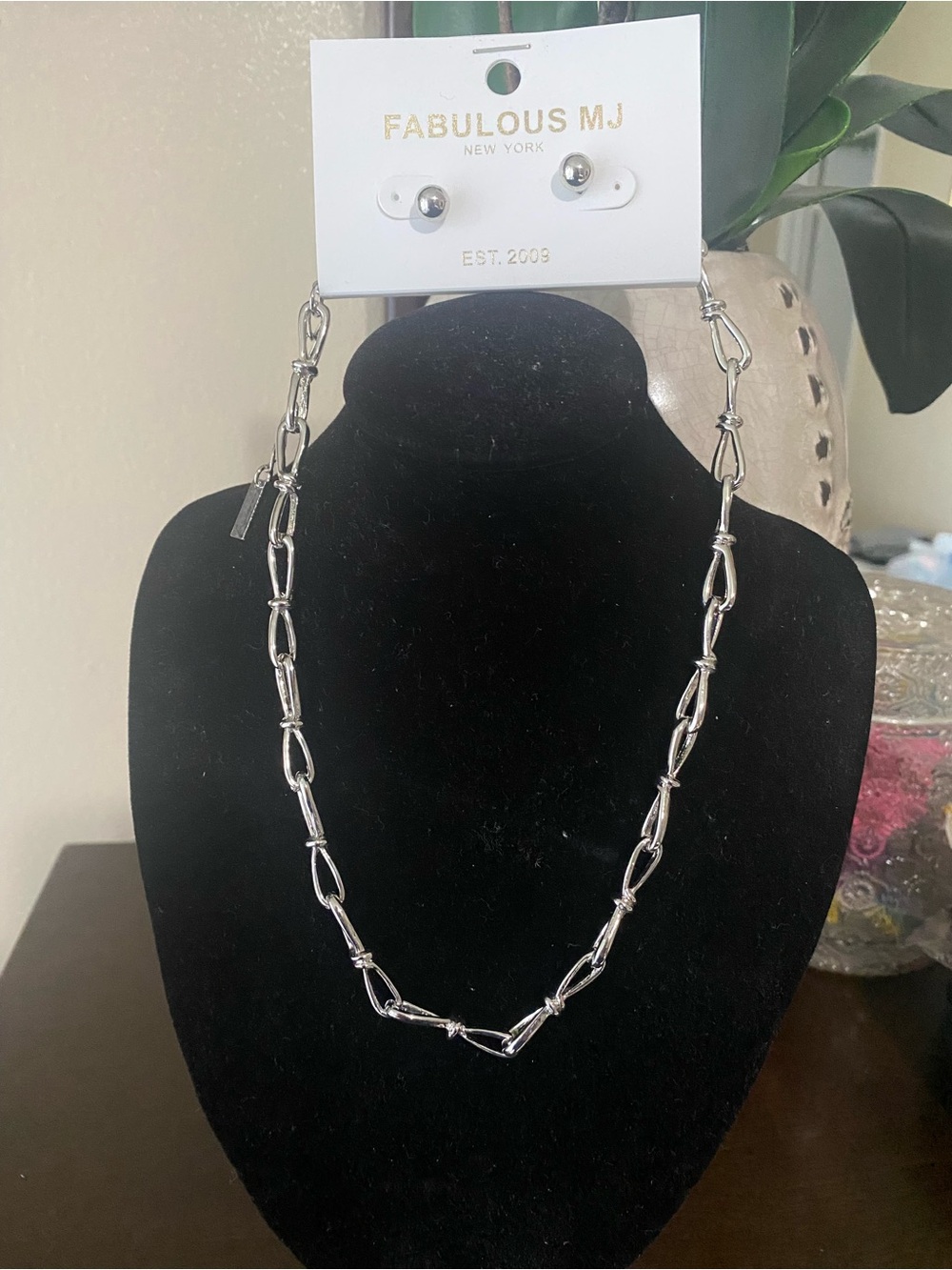 Silver Link Necklace - Polished Chain Statement